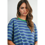 Striped Boxy Cropped T-Shirt