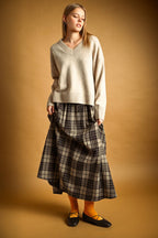 PLAID A-LINE SKIRT