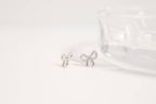 18K Gold Bow Stud Earrings