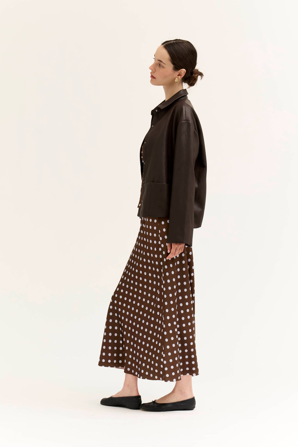 POLKA DOT SLIP SKIRT