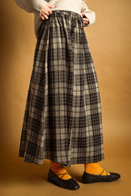 PLAID A-LINE SKIRT