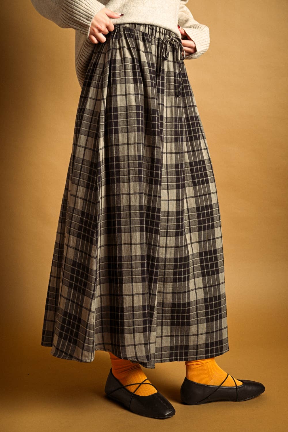 PLAID A-LINE SKIRT