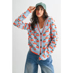Cherry Knit Wool Cardigan