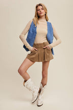 Semi Sheer Textured Lace Long-Sleeve Layering Top