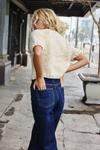 Chunky Knit Short Sleeve Sweater