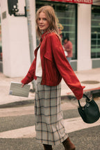 PLAID LONG SKIRT