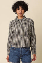 Alvina Gingham Button-Up Shirt