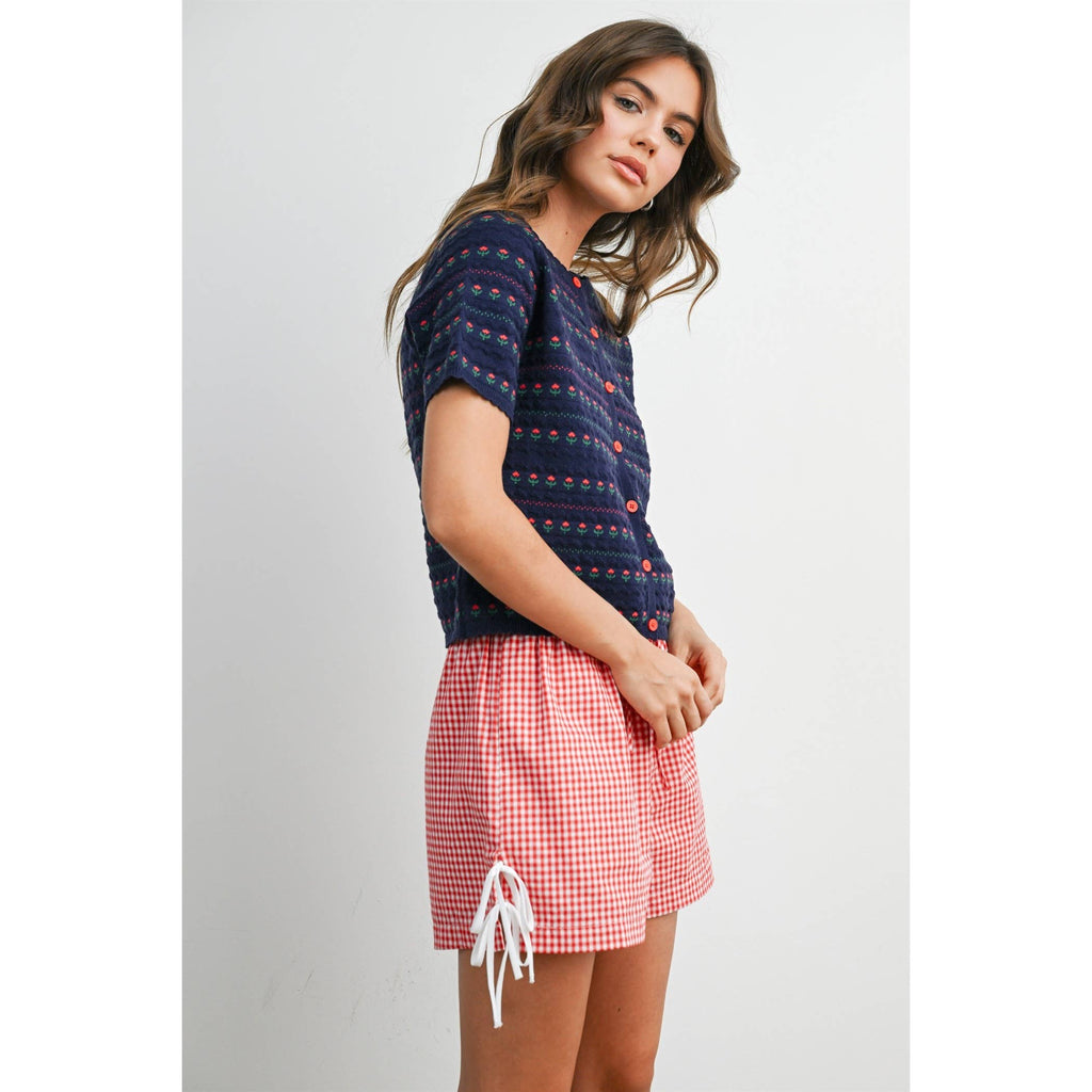 Women's Floral Button-Down Cardigan