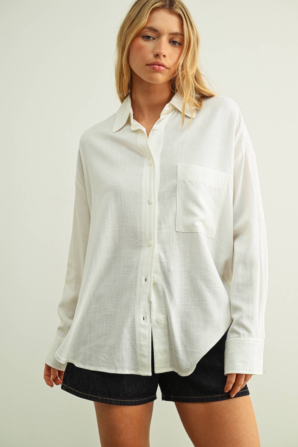 BUTTON FRONT LONG SLEEVE SHIRTS