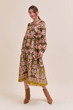 FLORAL PRINT MIDI DRESS