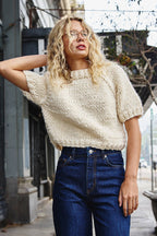 Chunky Knit Short Sleeve Sweater
