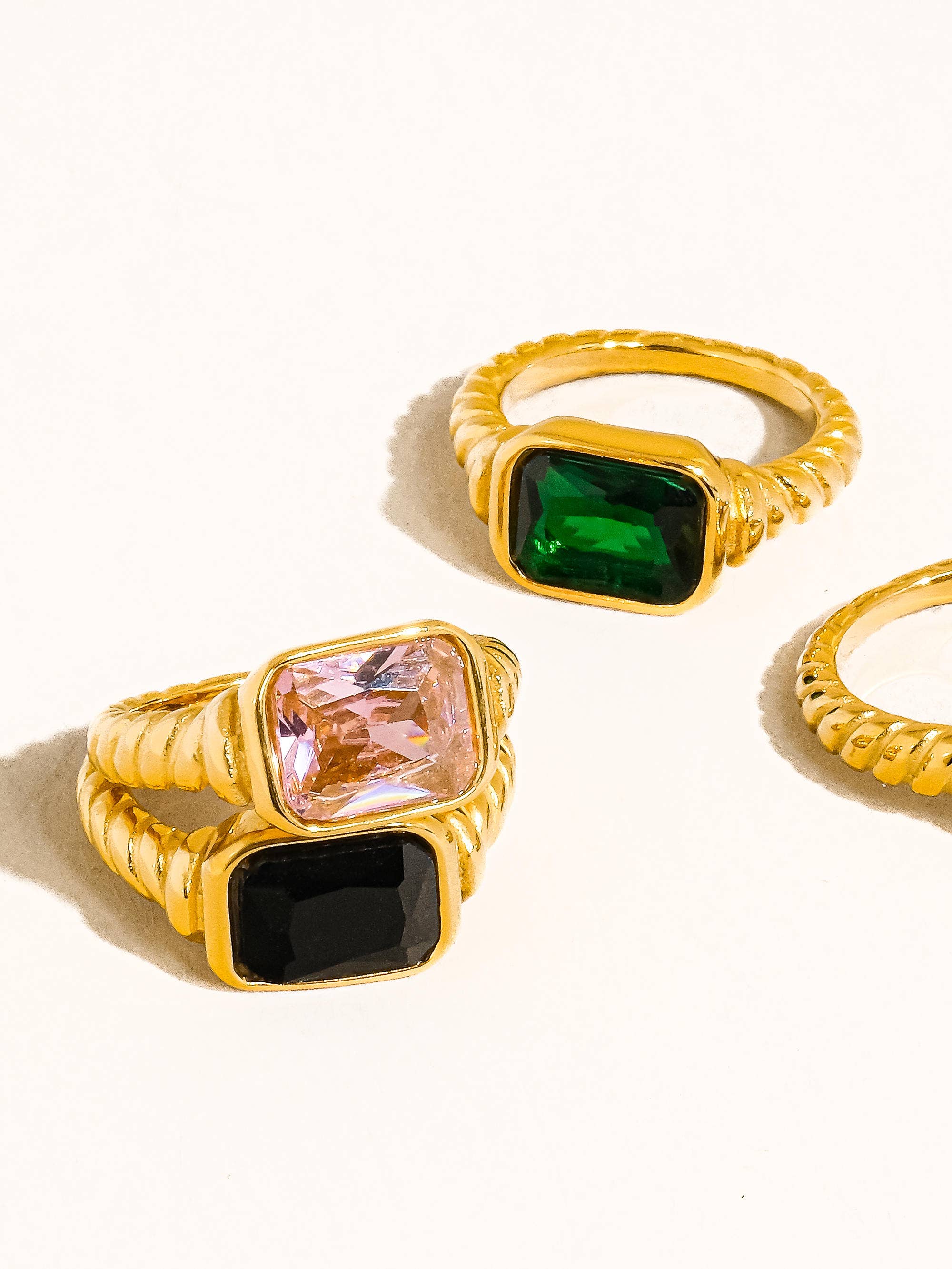 18K Gold Non-Tarnish Cocktail Ring