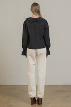 Embroidery Ruffle Blouse