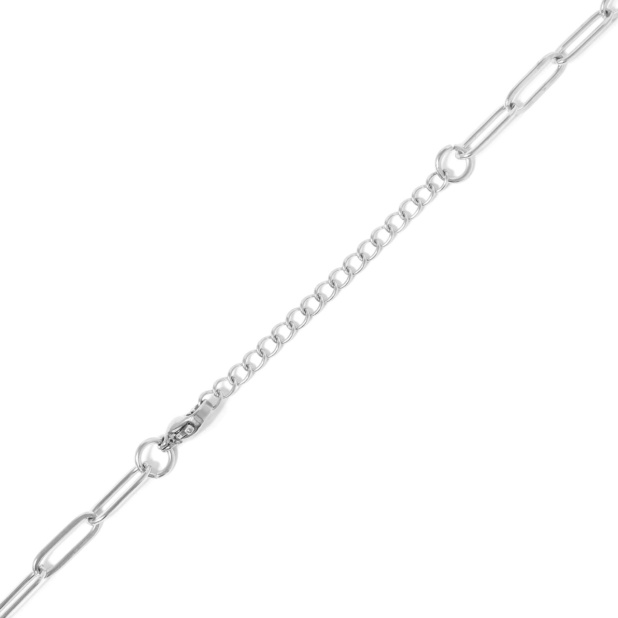 18K Gold Heart Paperclip Pendant Necklace
