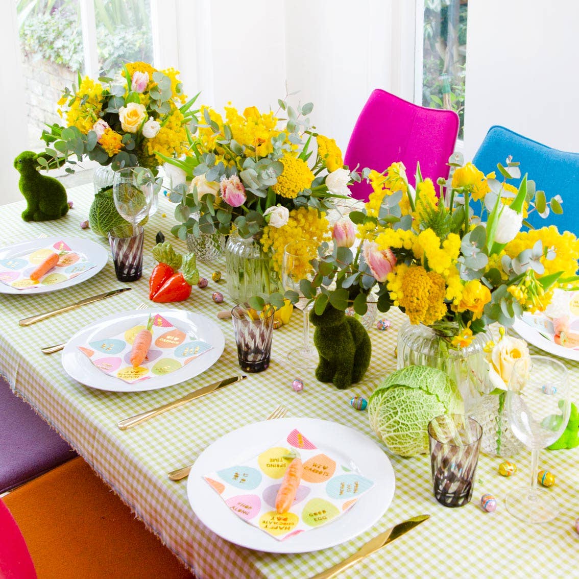 Green Grass Bunny Decoration