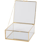 Glass Square Hinged Box