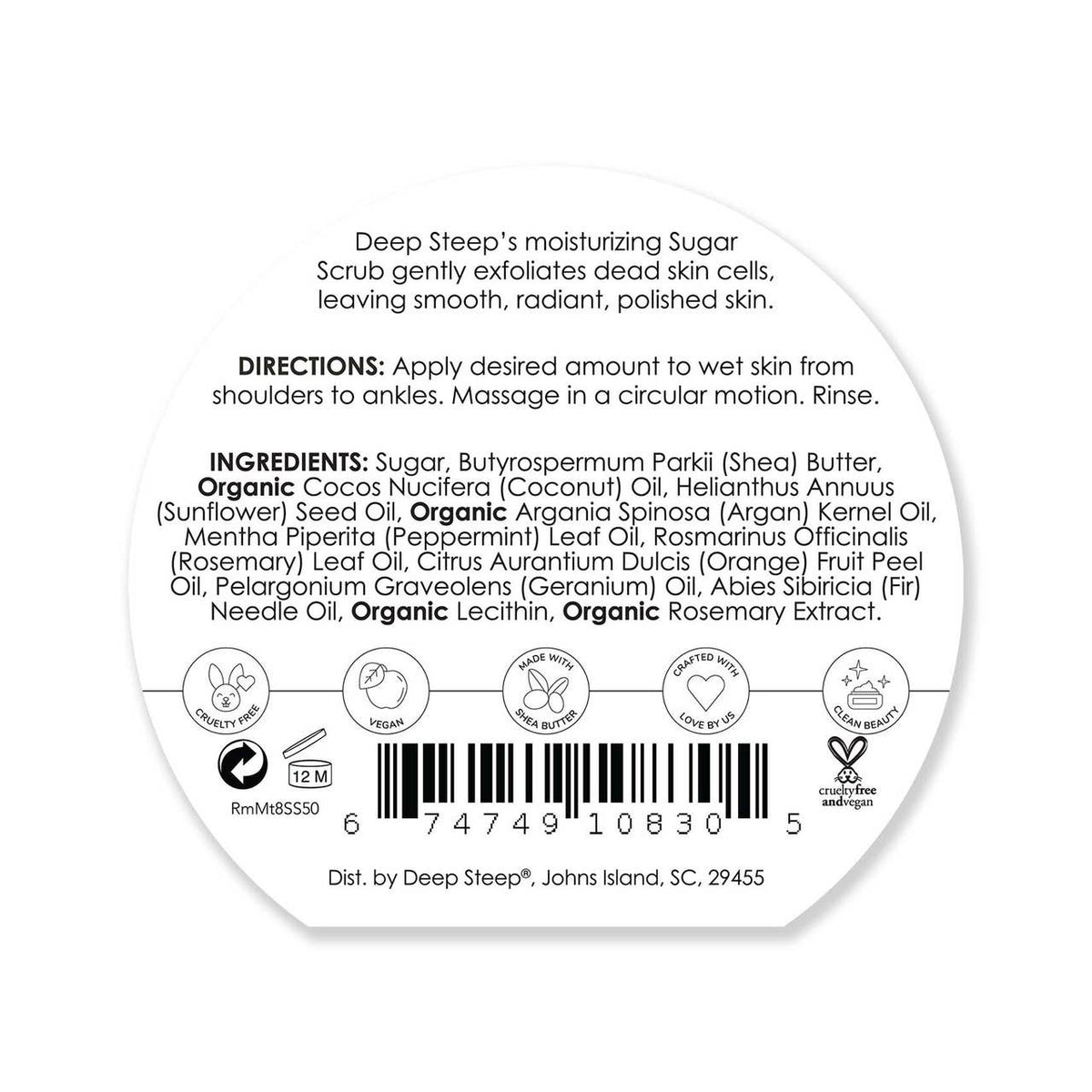 Rosemary Mint Exfoliating and Smoothing Sugar Scrub 8oz