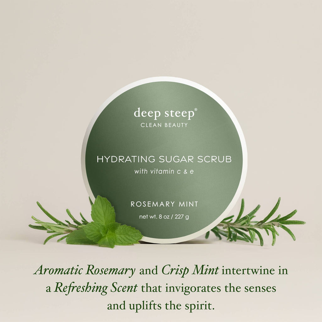 Rosemary Mint Exfoliating and Smoothing Sugar Scrub 8oz