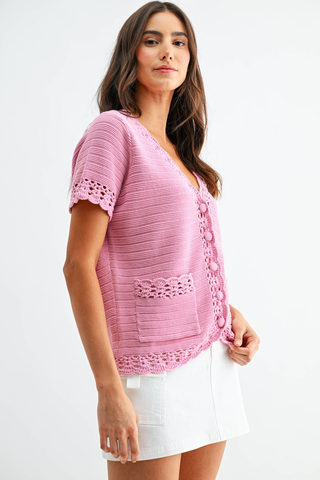 Crochet Knit Cardigan