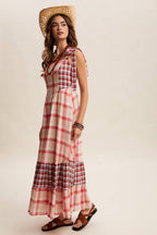 Gingham Tiered Maxi Dress