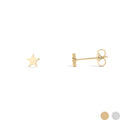 18K Gold Star Stud Earrings