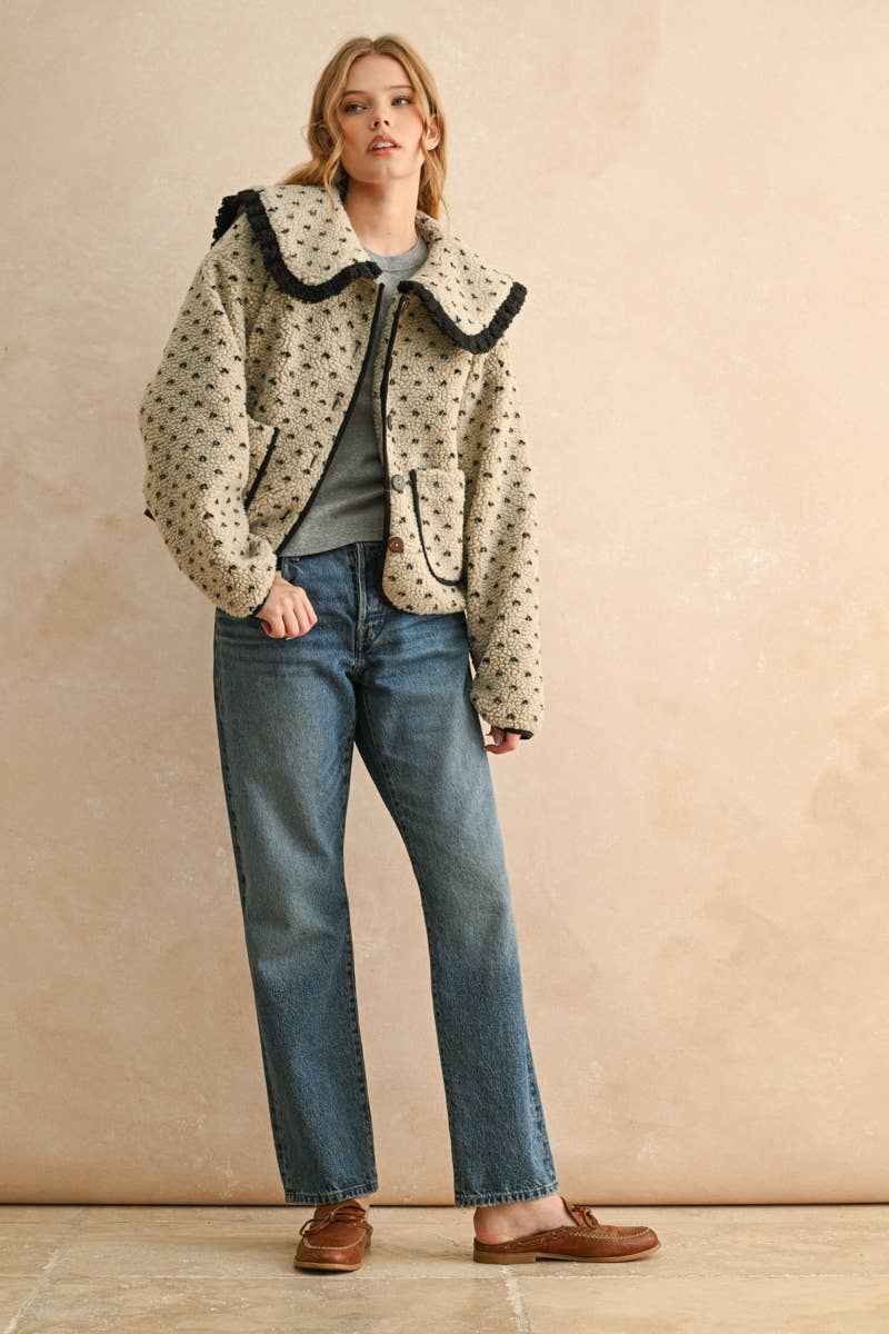 Printed Sherpa Jacket