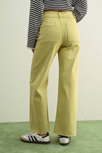 Straight Wide Leg Denim Pants
