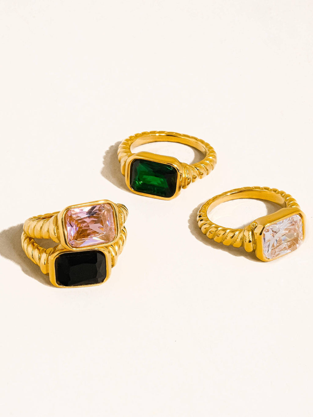 18K Gold Non-Tarnish Cocktail Ring