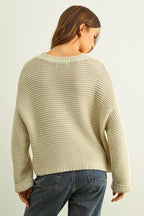 Round Neck Sweater Knitted Top