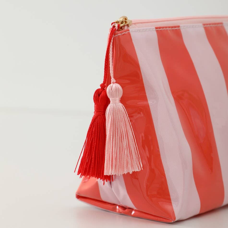Striped Cosmetic Makeup Bag