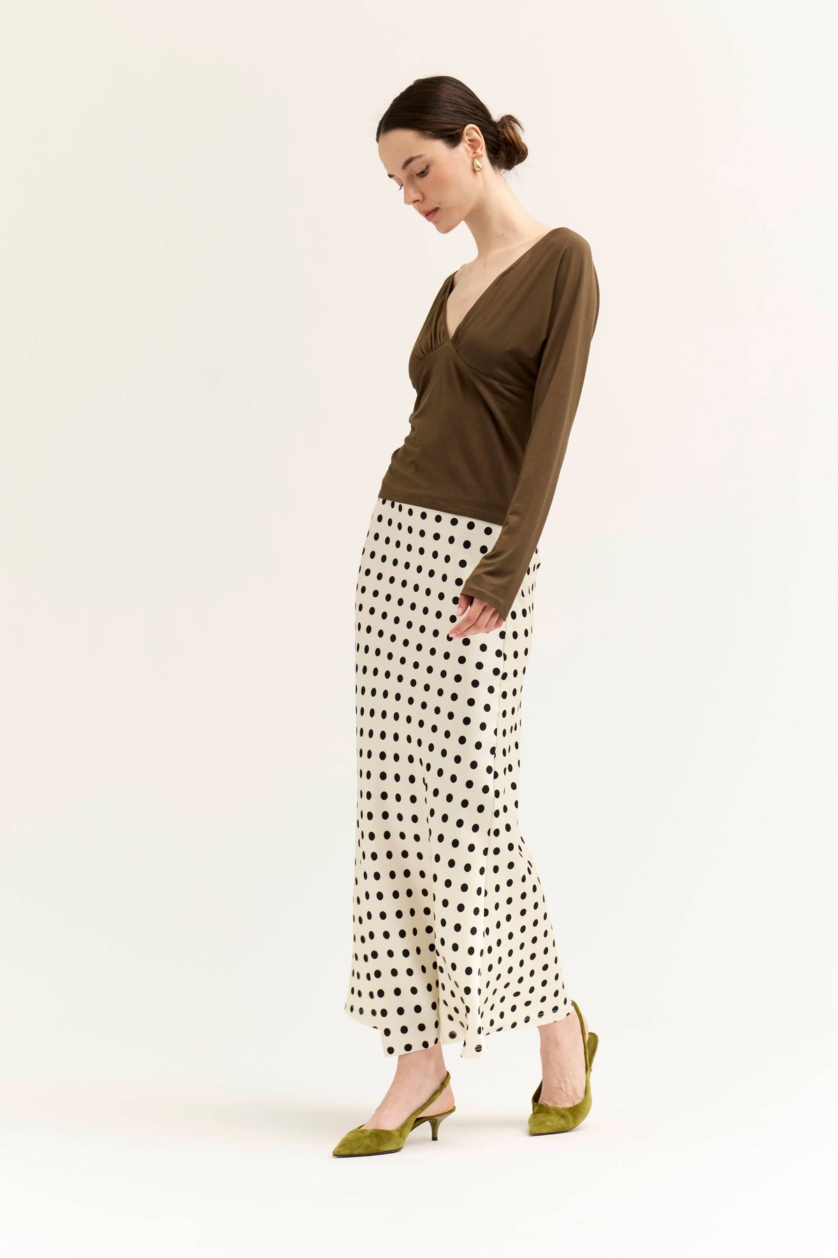 POLKA DOT SLIP SKIRT