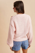 Knitted 3D Strawberry Cardigan