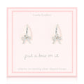Beautiful Bow Charm Hoops - Silver