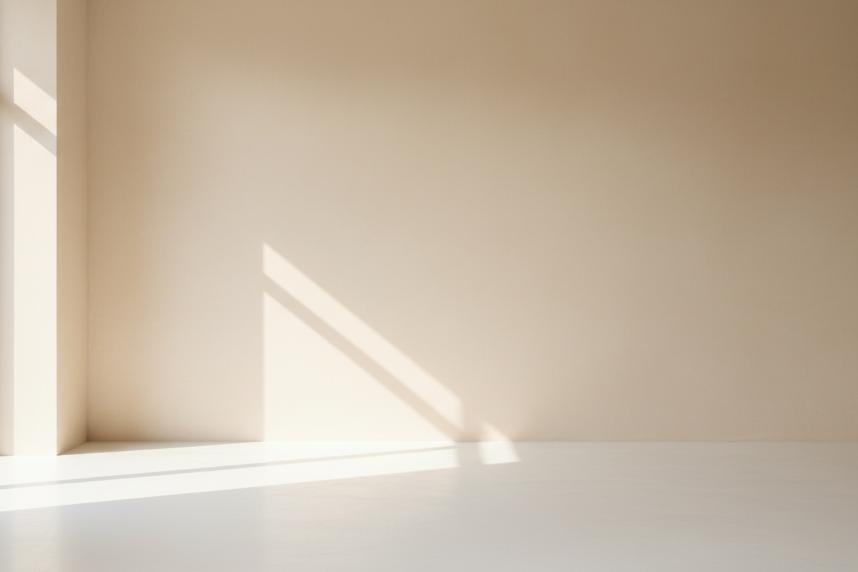 Remove all products and shelving, leaving only a blank wall and floor, keep lighting the same