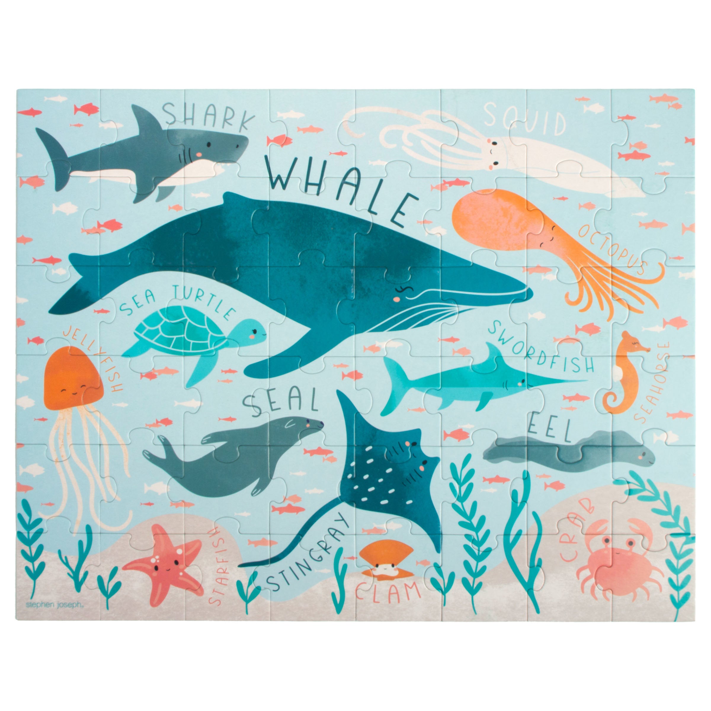 EDUCATIONAL PUZZLE  W/CANISTER SEA LIFE (F23)