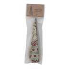 Handmade Recycled Block Printed Paper Folding Honeycomb Tree with Vintage Pattern - 7 inch