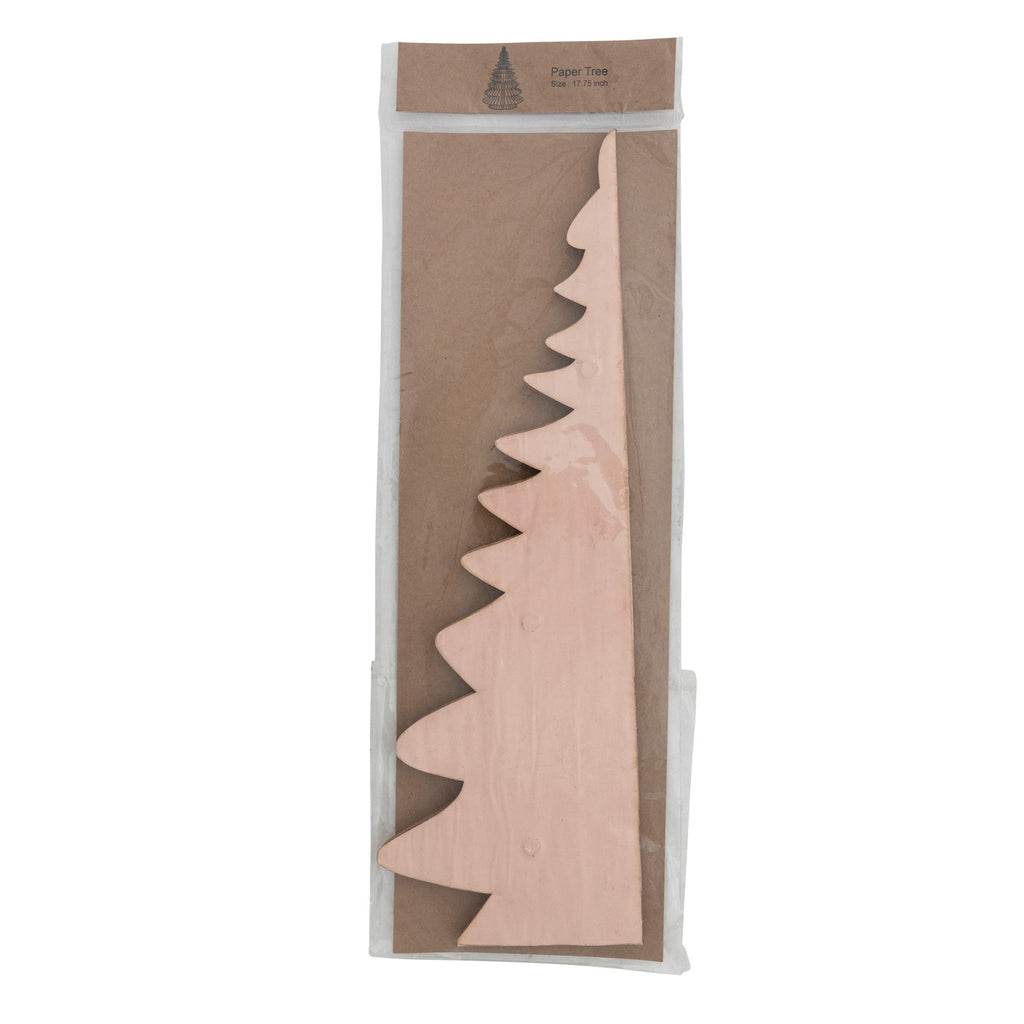 Handmade Recycled Paper Folding Honeycomb Tree with Gold Glitter Edges, Blush Color - 17.75 inch